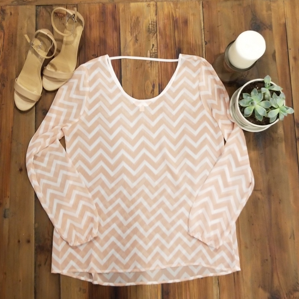 NWOT Charming Charlie Chevron Blouse